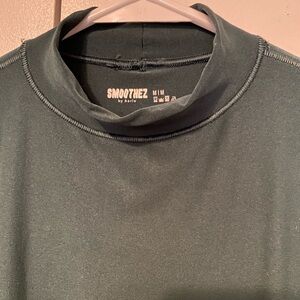 Aerie Smoothez Dark Green Mock Neck Bodysuit